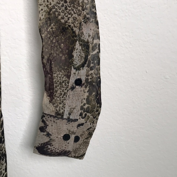 Lovers + Friends Sheer Button Up Dress Python - Picture 5 of 5